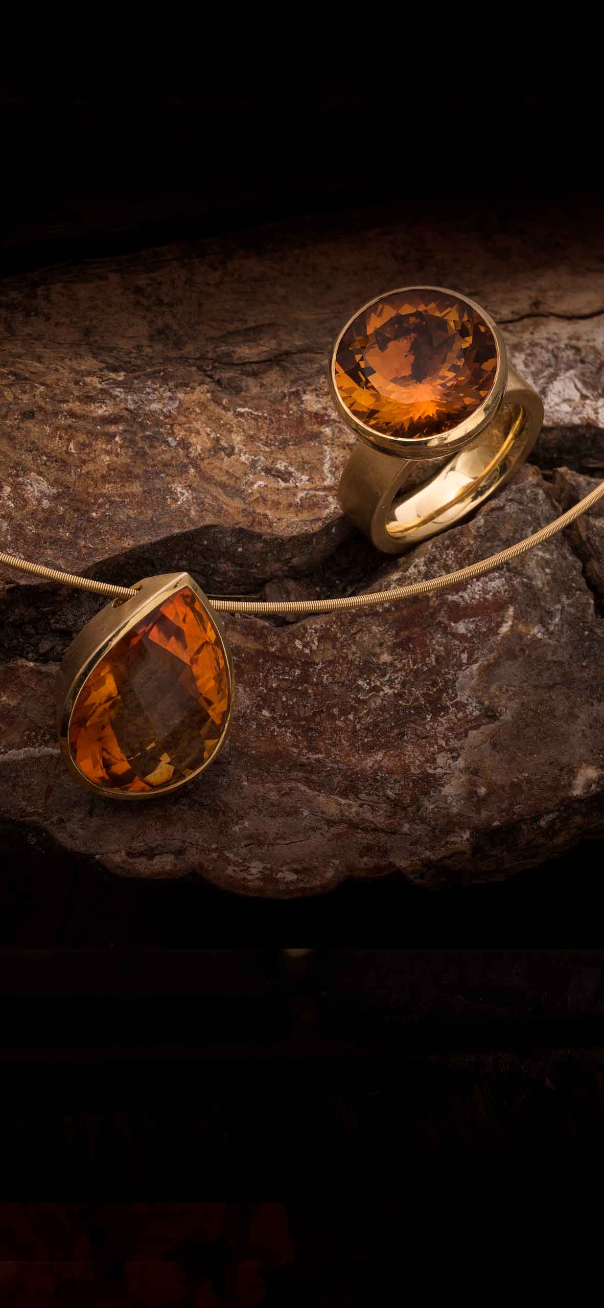 In Gold gefasst - Gelbgold und Citrin | Goldschmiede No3